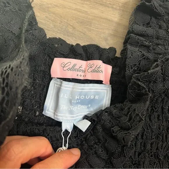 Hill House Lace Ellie Nap Dress Black size S small - Picture 3 of 6